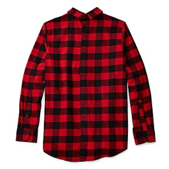 St. John’s Bay Adaptive Buffalo Plaid Button Down - Picture 2 of 4